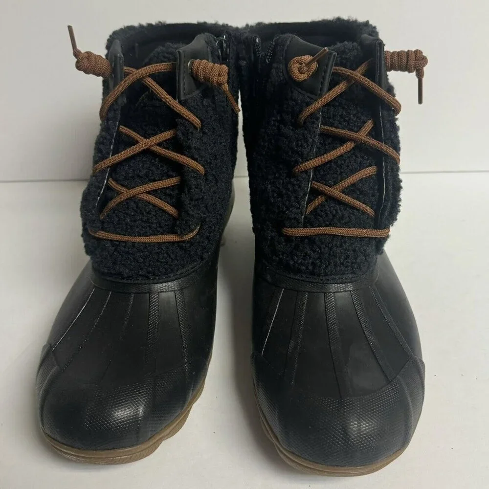 Sperry Women's Syren Gulf Sherpa Boots Black, Size 8.5 M